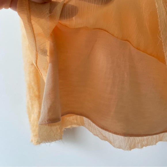 Knitted & Knotted | Anthropologie Alpaca Blend Open Knit Sheer Sleeves Peach - Picture 4 of 12